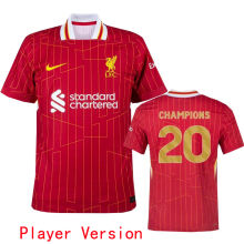 CHAMPIONS # 20 LFC Home Player Version Soccer Jersey 2024/25 ★★ 球员版