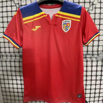 2025/26 Romania Away Red Fans Soccer Jersey
