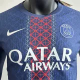 2025/26 PSG Home Blue Player Version Long Sleeve Soccer Jersey