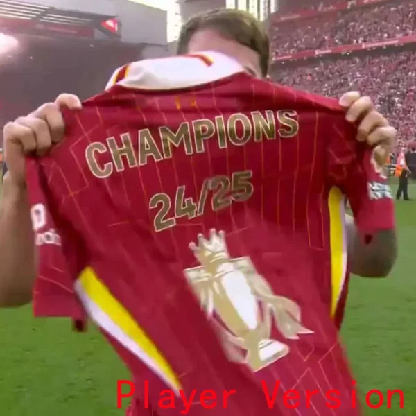 CHAMPIONS 24/25 LFC Home Player Version Soccer Jersey 2024/25 ★★ 带胸前小章 球员版