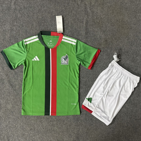 2025/26 Mexico Home Green Kids Soccer Jersey