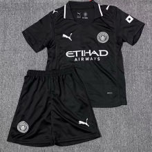 2025/26 Man City Black Special Edition Kids Soccer Jersey