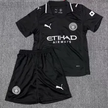 2025/26 Man City Black Special Edition Kids Soccer Jersey
