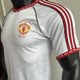 2025/26 M Utd White Retro Style Player Version Soccer Jersey