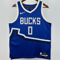 2025/26 Bucks LILLARD #0 Blue City Edition NBA Jerseys