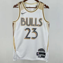 2025/26 Bulls JORDAN #23 White City Edition NBA Jerseys