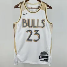 2025/26 Bulls JORDAN #23 White City Edition NBA Jerseys