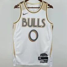 2025/26 Bulls WHITE #0 White City Edition NBA Jerseys