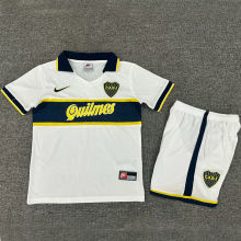 1996/97 Boca Away White Retro Kids Soccer Jersey