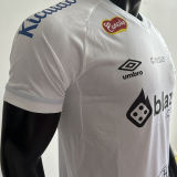 2025/26 Santos Home White Player Version Soccer Jersey 带全广告