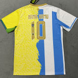 NAMA KAMU #10  Argentina x Brazil Special Edition Fans Soccer Jersey
