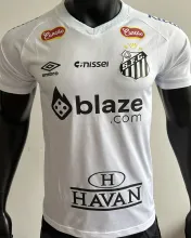 2025/26 Santos Home White Player Version Soccer Jersey 带全广告