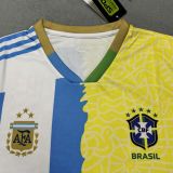NAMA KAMU #10  Argentina x Brazil Special Edition Fans Soccer Jersey