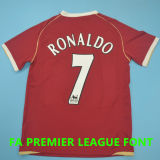 2006/07 M Utd Home Red Retro Player Version Long Sleeve Jersey 球员版长袖