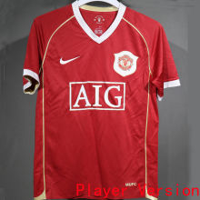 2006/07 M Utd Home Red Retro Player Version Soccer Jersey 球员版