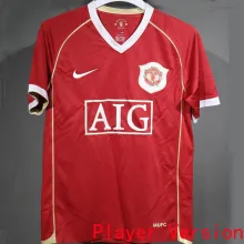 2006/07 M Utd Home Red Retro Player Version Soccer Jersey 球员版