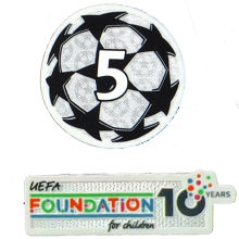 UEFA Champions Leaque CUP 5 Patch 2025/26  欧冠章 5 字杯+ 10周年公平条 (You can buy it Or tell me to print it on the Jersey )
