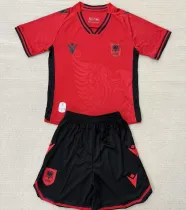2025/26 Albania Home Red Kids Soccer Jersey 阿尔巴尼亚