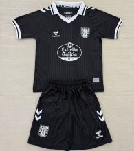 2025 Celta 100th Anniversary Edition Black Kids Soccer Jersey