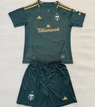 2025/26 Portland Timbers Home Kids Soccer Jersey 伐木者