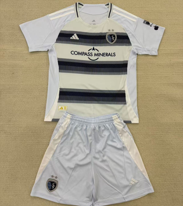 2025/26 Kansas City Home Kids Soccer Jersey 堪萨斯城体育