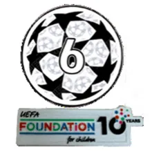 UEFA Champions League CUP 6 Patch 2025/26  欧冠章 6 字杯+ 10周年公平条 (You can buy it Or tell me to print it on the Jersey )