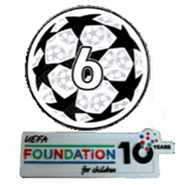 UEFA Champions League CUP 6 Patch 2025/26  欧冠章 6 字杯+ 10周年公平条 (You can buy it Or tell me to print it on the Jersey )