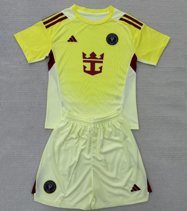 2025/26 Inter Miami Goalkeeper Kids Soccer Jersey