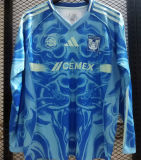 2025/26 U.A.N.L Tige Away Blue Long Sleeve Soccer Jersey