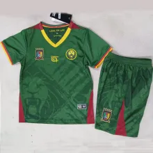 2025/26 Cameroon Home Green Kids Soccer Jersey