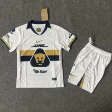 2025/26 Pumas UNAM Home White Kids Soccer Jersey