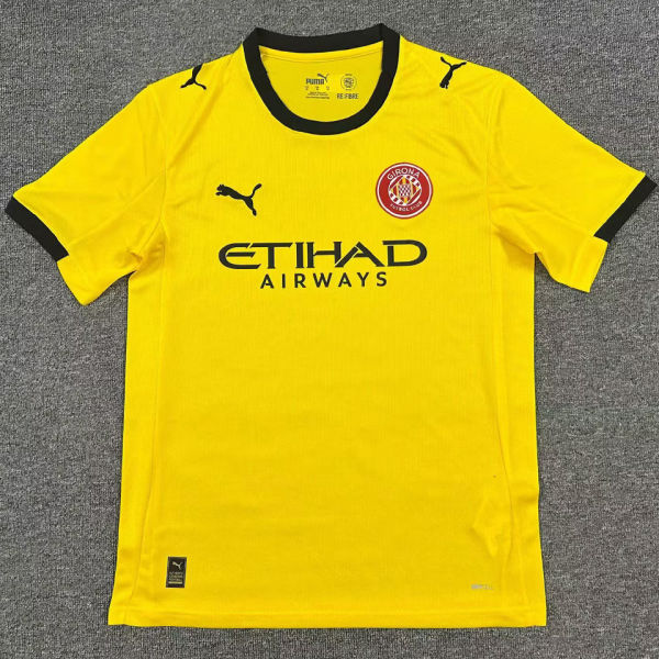 2025/26 Girona Away Yellow Fans Soccer Jersey  赫罗纳