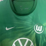 2025/26 Wolfsburg Home Green Fans Soccer Jersey
