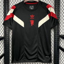 2025 M Utd Black Retro Style Soccer Jersey