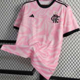 Familia #10 Flamengo Pink Fans Soccer Jersey 2023 带胸前广告