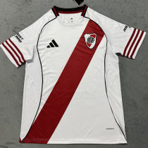 2025/26 River Plate Home White Fans Soccer Jersey 胸前没广告
