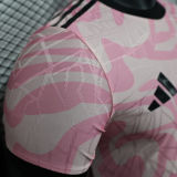 Familia #10 Flamengo Pink Player Version Soccer Jersey 2023 带胸前广告 球员版