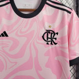 Familia #10 Flamengo Pink Fans Soccer Jersey 2023 带胸前广告