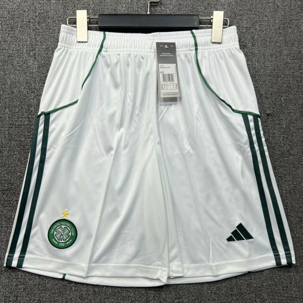 2025/26 Celtic Home White Shorts Pants