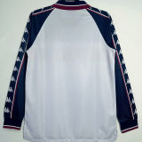 1997/98 Man City Away White Retro Long Sleeve Soccer Jersey