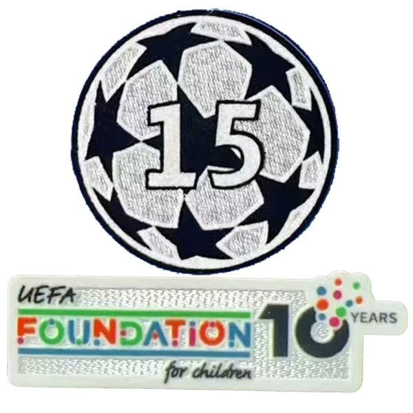 UEFA Champions League CUP 15 Patch 2025/26  欧冠章 5 字杯+ 10周年公平条 (You can buy it Or tell me to print it on the Jersey )