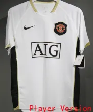2006/07 M Utd Away White Retro Player Version Soccer Jersey 球员版