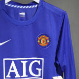 2008/2009 M Utd Third Blue Retro Player Version Soccer Jersey 球员版