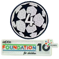 UEFA Champions League CUP 4 Patch 2025/26  欧冠章 5 字杯+ 10周年公平条 (You can buy it Or tell me to print it on the Jersey )