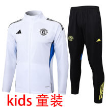 2025/26 M Utd White Kids Jacket Tracksuit
