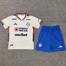 2025/26 Cruz Azul Away White Kids Soccer Jersey