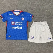 2025/26 Cruz Azul Home Blue Kids Soccer Jersey