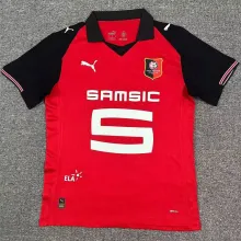 2025/26 Rennais Home Red Fans Soccer Jersey
