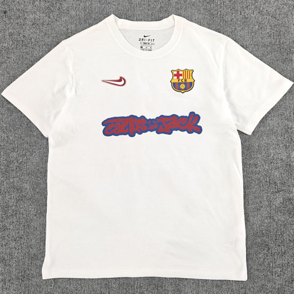2025/26 BA x Travis Scott White Pure Cotton Jersey 胸前红色字
