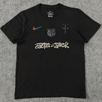 2025/26 BA x Travis Scott Black Pure Cotton Jersey 胸前银色字